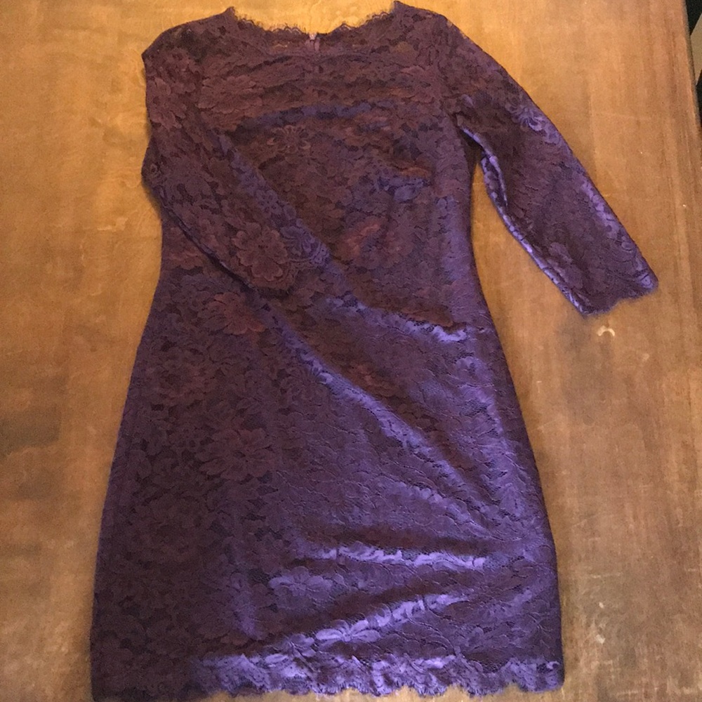 Plum lace dress